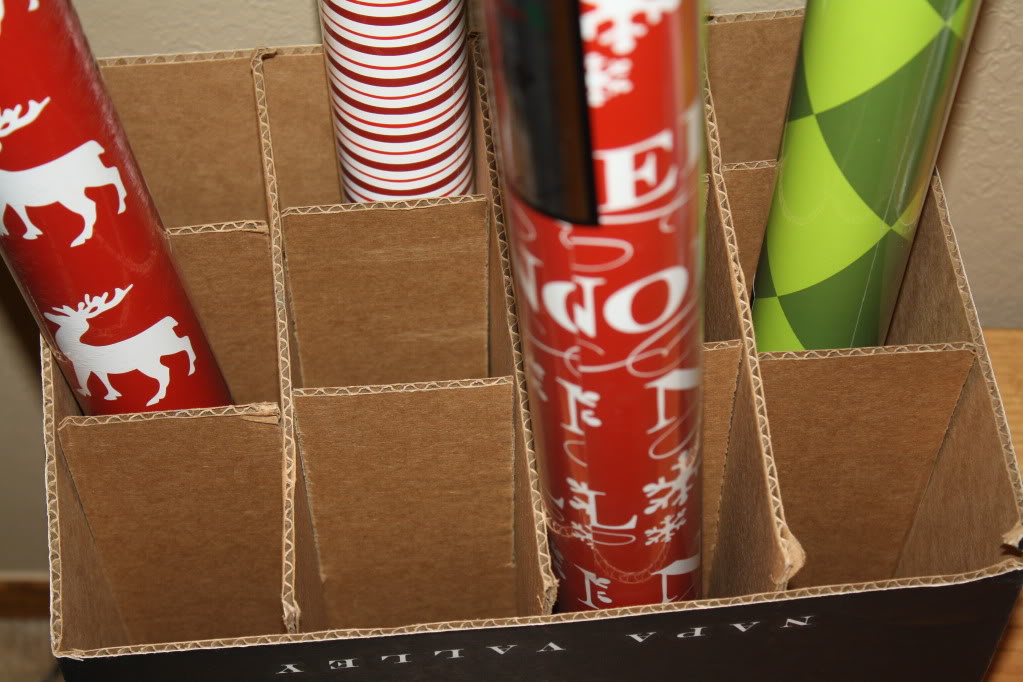 Cheap Wrapping Paper Storage Container {Revisited}